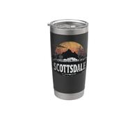 Recuerdo vintage de paisaje retro de Scottsdale Vaso térmico de acero inoxidable de doble pared