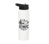 Recuerdo vintage del Parque Nacional Olímpico de Washington PNW Stainless Steel Insulated Water Bottle