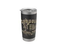 Recuerdo vintage del Parque Nacional Sequoia California USA Vaso térmico de acero inoxidable de doble pared