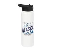 Recuerdo vintage naturaleza de Alaska The Last Frontier Stainless Steel Insulated Water Bottle