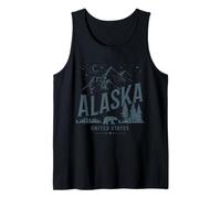 Recuerdo Vintage para Amantes de la Naturaleza de Alaska The Last Frontier Camiseta sin Mangas