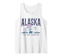 Recuerdo Vintage para Amantes de la Naturaleza de Alaska The Last Frontier Camiseta sin Mangas