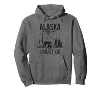 Recuerdo Vintage para Amantes de la Naturaleza de Alaska The Last Frontier Sudadera con Capucha