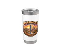 Recuerdos antiguos de la capital del estado de Oklahoma City, OKC Vaso térmico de acero inoxidable de doble pared