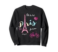 Recuerdos con temática francesa Torre Eiffel rosa París Sudadera