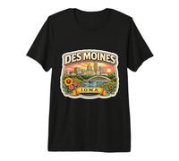 Recuerdos de Des Moines Iowa City State Capital Memorabilia Camiseta Premium