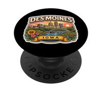 Recuerdos de Des Moines Iowa City State Capital Memorabilia PopSockets PopGrip Adhesivo