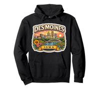 Recuerdos de Des Moines Iowa City State Capital Memorabilia Sudadera con Capucha