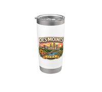 Recuerdos de Des Moines Iowa City State Capital Memorabilia Vaso térmico de acero inoxidable de doble pared