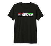 Recuerdos de Florencia en Italia Bandera y Obras de Arte históricas Camiseta Premium