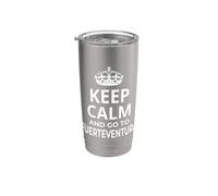 Recuerdos de Fuerteventura / ¡Mantén la calma y ve a Fuerteventura! Vaso térmico de acero inoxidable de doble pared