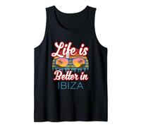 Recuerdos de Ibiza / Diseño navideño con texto en inglés "Life Is Better In Ibiza!" Camiseta sin Mangas