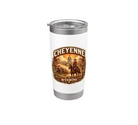 Recuerdos de la capital del estado de la ciudad de Cheyenne Wyoming Vaso térmico de acero inoxidable de doble pared
