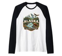 Recuerdos de Recuerdo de la última Frontera de Alaska Orgulloso de Alaska Camiseta Manga Raglan