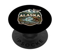 Recuerdos de Recuerdo de la última Frontera de Alaska Orgulloso de Alaska PopSockets PopGrip Adhesivo