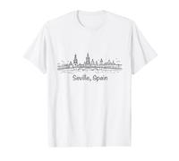 Recuerdos de Sevilla españa Sevilla Espana recordatorio Skyline Camiseta gráfica económica