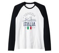 Recuerdos de Venecia Italia Venecia Italia recordatorio Italiano Camiseta Manga Raglan