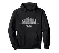Recuerdos de viaje a EE. UU. Skyline de Charlotte, Carolina del Norte Sudadera con Capucha