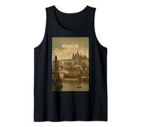 Recuerdos de Viaje a Praga: Foto Vintage del Paisaje Urbano Camiseta sin Mangas