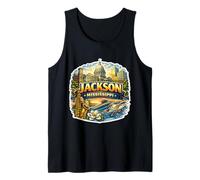 Recuerdos de visitante de Jackson Mississippi Souvenir City Orgulloso Camiseta sin Mangas