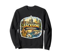Recuerdos de visitante de Jackson Mississippi Souvenir City Orgulloso Sudadera