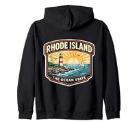 Recuerdos de visitante de Recuerdo de Rhode Island The Ocean State Sudadera con Capucha