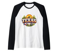 Recuerdos de visitantes estatales de Texas: Viaje turístico a Texas Camiseta Manga Raglan