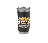 Recuerdos de visitantes estatales de Texas: viaje turístico a Texas Vaso térmico de acero inoxidable de doble pared