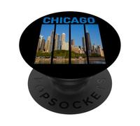 Recuerdos del Horizonte del Centro de Chicago State Illinois PopSockets PopGrip Adhesivo