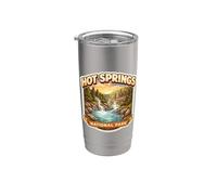 Recuerdos del viaje a Arkansas del Parque Nacional Hot Springs Vaso térmico de acero inoxidable de doble pared