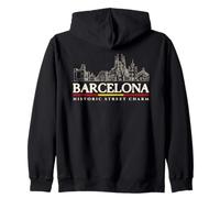 Recuerdos del Viaje a los sitios históricos de Barcelona Sudadera con Capucha