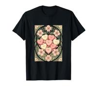 Recuerdos en Forma de corazón y Flores Art Nouveau Camiseta
