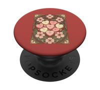 Recuerdos en Forma de corazón y Flores Art Nouveau PopSockets PopGrip Adhesivo