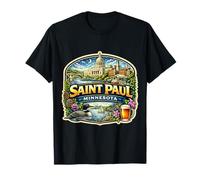Recuerdos estatales de San Pablo Minnesota Souvenir City Visitante Camiseta