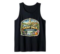 Recuerdos estatales de San Pablo Minnesota Souvenir City Visitante Camiseta sin Mangas