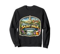 Recuerdos estatales de San Pablo Minnesota Souvenir City Visitante Sudadera