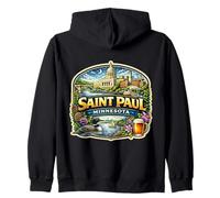 Recuerdos estatales de San Pablo Minnesota Souvenir City Visitante Sudadera con Capucha