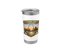 Recuerdos gráficos novedosos del Parque Nacional Gateway Arch de Alaska Vaso térmico de acero inoxidable de doble pared