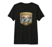 Recuerdos gráficos novedosos del Parque Nacional Glacier Bay Alaska Camiseta Premium