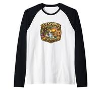Recuerdos gráficos novedosos del Parque Nacional Hot Springs Arkansas Camiseta Manga Raglan