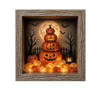 Recuerdos Iluminada Halloween DIY 21,6 x 21,6 cm Rústico Iluminado y