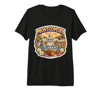 Recuerdos para visitantes de Montgomery Alabama Souvenir City Orgullosos Camiseta Premium