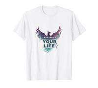 Recupera tu Vida Inspiración de empoderamiento de Phoenix Camiseta, Hombre, Blanco, XXL