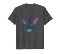 Recupera tu Vida Inspiración de empoderamiento de Phoenix Camiseta, Hombre, Jaspeado Oscuro, 6XL