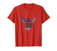 Recupera tu Vida Inspiración de empoderamiento de Phoenix Camiseta, Hombre, Rojo, XXL