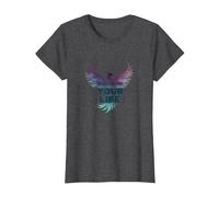 Recupera tu Vida Inspiración de empoderamiento de Phoenix Camiseta, Mujer, Jaspeado Oscuro, 3XL