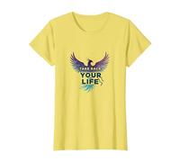 Recupera tu Vida Inspiración de empoderamiento de Phoenix Camiseta, Mujer, Limón, XL