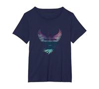 Recupera tu Vida Inspiración de empoderamiento de Phoenix Camiseta, Mujer Tallas Grandes, Azul Marino, 4XL Grande