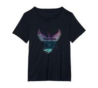 Recupera tu Vida Inspiración de empoderamiento de Phoenix Camiseta, Mujer Tallas Grandes, Negro, 5XL Grande