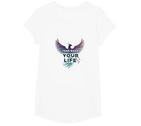 Recupera tu Vida Inspiración de empoderamiento de Phoenix Camiseta, Niñas, Blanco, Mediano